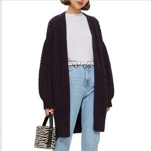 NWOT Top Shop Navy Blue Knit Cardigan